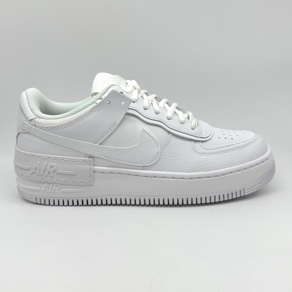 Nike Air Force 1 Womens AF1 Shadow Triple White Shoes Sz 10 New CI0919-100 - Picture 1 of 11